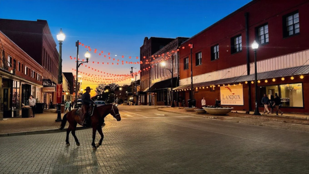 McKinney downtown buildings and street
