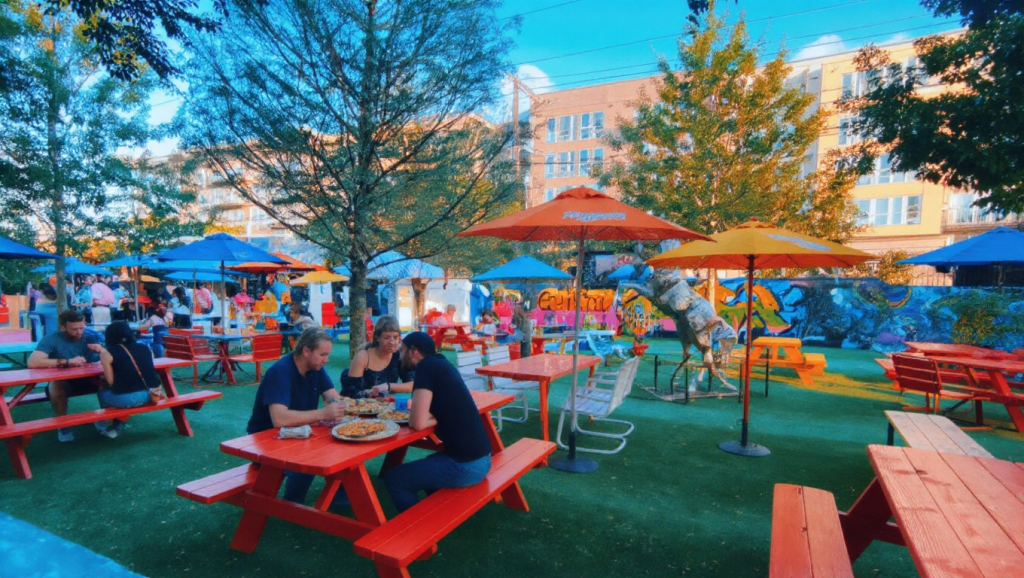 People dining at Trinity Groves