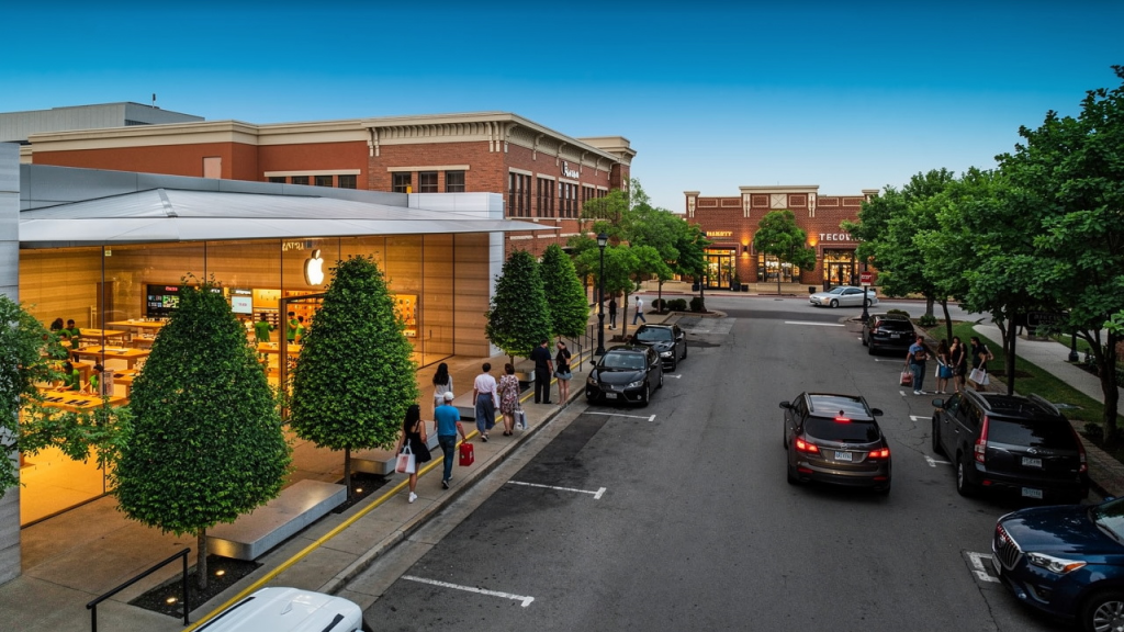 Southlake Town Square Turns Shopping Into A Day Out Walkable tree-lined streets and storefronts at Southlake Town Square in Southlake